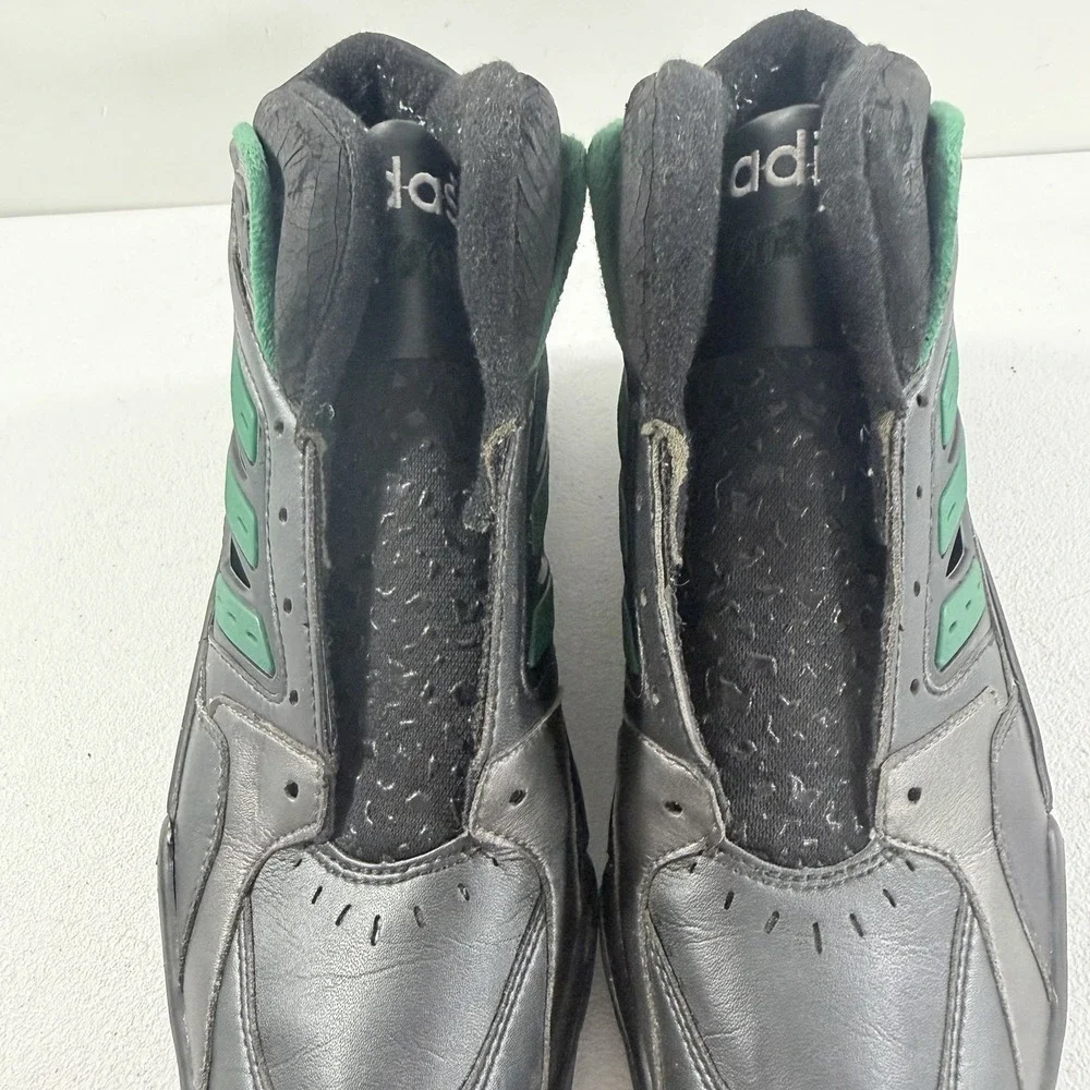 Vintage 1993 Adidas Streetball 2‎ Men's Basketball Shoes Black Green Size 9.5